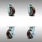 Service Caster 5 Inch Stainless Steel Polyurethane Swivel Caster Set with Roll Bearing 2 Brakes SCC-SS30S520-PPUR-2-TLB-2 - alternate 1